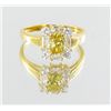 Image 1 : 13twc Lab Dia/Sapphire 22k Gold Vermeil Ring (JEW-2138)