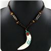 Image 3 : Tibet Shell Agate Bead Nickel Necklace (JEW-3260)