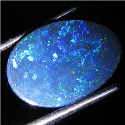 2.9ct Australian Black Opal Doublet Full Fire (GEM-36090)