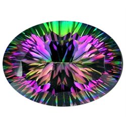 43ct Top Grade Blazing Color Oval Mystic Topaz  (GMR-0955)