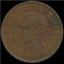 1941 New Zealand Penny George VI Hi Grade (COI-6970)