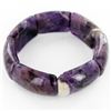 Image 1 : 325twc Natural Amethyst Stretch Bangle Bracelet (JEW-3452)