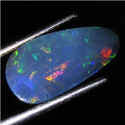 2.5ct Australian Black Opal Doublet Full Fire (GEM-36435)