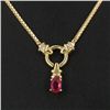 Image 1 : 23.3twc Ruby Diamond 14k Necklace (JEW-3623)