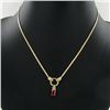 Image 2 : 23.3twc Ruby Diamond 14k Necklace (JEW-3623)