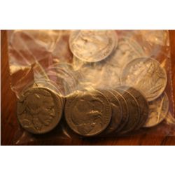 Lot of 20 Buffalo Nickels