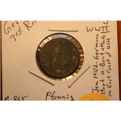 1942 J Nazi Third Reich 5 Pfennig