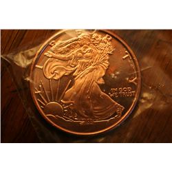 1 oz .999 Pure Copper Round "Seated Liberty"