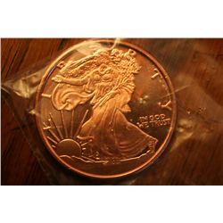 1 oz .999 Pure Copper Round "Seated Liberty"