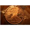 Image 1 : 1 oz .999 Pure Copper Round "Seated Liberty"