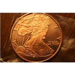 1 oz .999 Pure Copper Round "Seated Liberty"