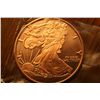 Image 1 : 1 oz .999 Pure Copper Round "Seated Liberty"