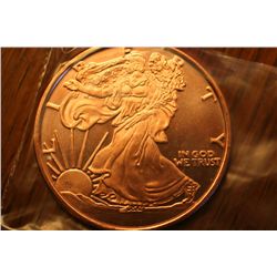1 oz .999 Pure Copper Round "Seated Liberty"
