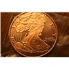 Image 1 : 1 oz .999 Pure Copper Round "Seated Liberty"