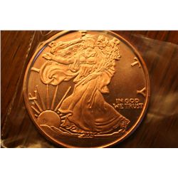 1 oz .999 Pure Copper Round "Seated Liberty"