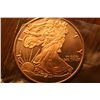 Image 1 : 1 oz .999 Pure Copper Round "Seated Liberty"