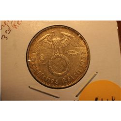 1937A Nazi Third Reich 2 Mark "Silver"