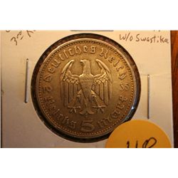 1935A Nazi Third Reich 5 Mark "Silver"