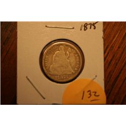 1875 Seated Dime