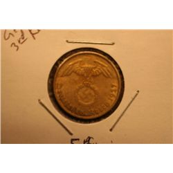 1937A German 5 Pfennig