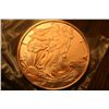 Image 1 : 1 oz .999 Pure Copper Round "Seated Liberty"