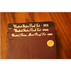 1988, 1986, 1976 Proof Sets