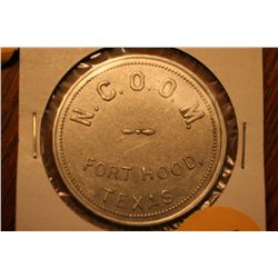 N.C.O.O.M. Fort Hood Texas Trade Token