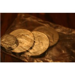 3 Eisenhower $1 & 2 V-Nickels