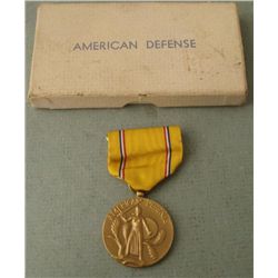 AMERICAN DEFENSE MEDAL IN ORIGINAL BOX