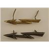 Image 1 : 2 NAZI BLITZEN/SIGNAL INSIGNIA SILVER AND GOLD ORIGINAL
