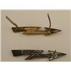Image 2 : 2 NAZI BLITZEN/SIGNAL INSIGNIA SILVER AND GOLD ORIGINAL
