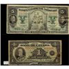 Image 1 : La Banque Canadienne Nationale 1925 $5 #3487048 & 1935 $1 BC-1a #A7337436. Lot of 2 VG notes.