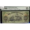 Image 1 : The Dominion Bank 1925 $10 #503676 CH-220-18-10 PMG F15.