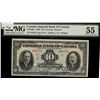 Image 1 : Imperial Bank of Canada 1939 $10 #048271 CH-375-24-04 PMG AU55.