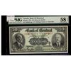 Image 1 : The Bank of Montreal 1923 $10 #3208928 CH-505-56-04 PMG AU58EPQ.