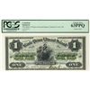Image 1 : The Bank of Prince Edward Island 1877 $1 #26856 CH-600-12-04. PCGS Choice UNC63PPQ. A lovely choice 