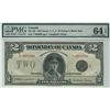 Image 1 : 1923 $2 DC-26j #T-985980 PMG UNC64EPQ.