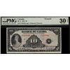 Image 1 : 1935 $10 BC-8 #F107841. PMG VF30EPQ. A decent example .