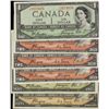 Image 1 : 1954 $1 BC-29b, $2 BC-30a(2), BC-30b, $20 BC-33b & BC-34a. Lot of 6 notes Fine to EF.