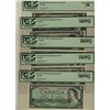 Image 1 : 1954 $1 BC-29b, BC-37aA *A/A, BC-37bA *H/Y, BC-37bA *S/O, BC-37bA *O/Y lot of 5 notes all PCGS AU58.