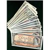 Image 1 : 1954 $2 BC--38a(2), BC-38b(4), $5 BC-39a, BC-39b, $10 BC-40b & $20 BC-41b. Lot of 10 notes Original 