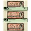 Image 1 : 1954 $2 BC-38bT S/R, $2 BC-38cT S/R, $2 BC-38dT S/R, lot of 3 TEST notes, all PCGS AU58.