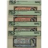 Image 1 : 1954 $2 BC-38cA *A/G BC-38ba *A/B, $5 BC-39cA *R/X BC-39c, lot of 4 notes all PCGS AU58PPQ.