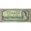 Image 1 : 1954 $1 BC-37b Low Serial #ZP0000001. Fine with minor tear in border.