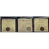 Image 1 : 1883H 5¢ Obv 5, 1890H & 1896 ICCS VF20. Lot of 3 coins.