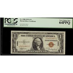 USA, Fr.2300 1935A $1 Hawaii Silver Certificate PCGS UNC64PPQ.