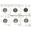 Image 1 : 1902 5¢, 1903, 1908, 1912, 1919 & 1920. Lot of 6 coins all EF. (PBA).