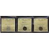 Image 1 : 1902 5¢, 1902H Sml & 1911 ICCS AU58. Lot of 3 coins.