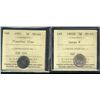 Image 1 : 1905 5¢, ICCS MS60 Planchet Flaw, toned and 1902H Large H, ICCS MS63 lustrous. Lot of 2 coins.
