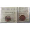 Image 1 : Nfld 1941c & 1943c 1¢ ICCS MS63. Lot of 2 coins, RB and RD respectively.